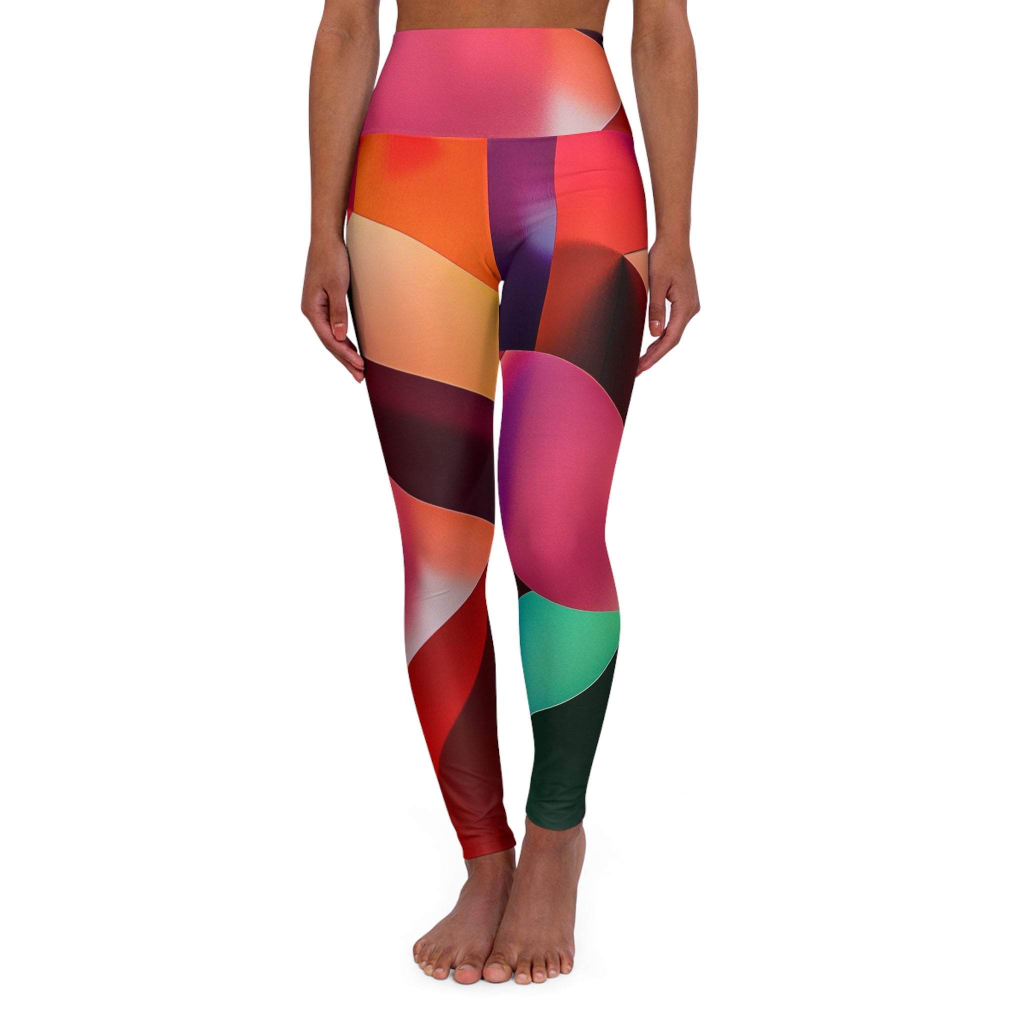 High Waist Yoga - Happy Hues