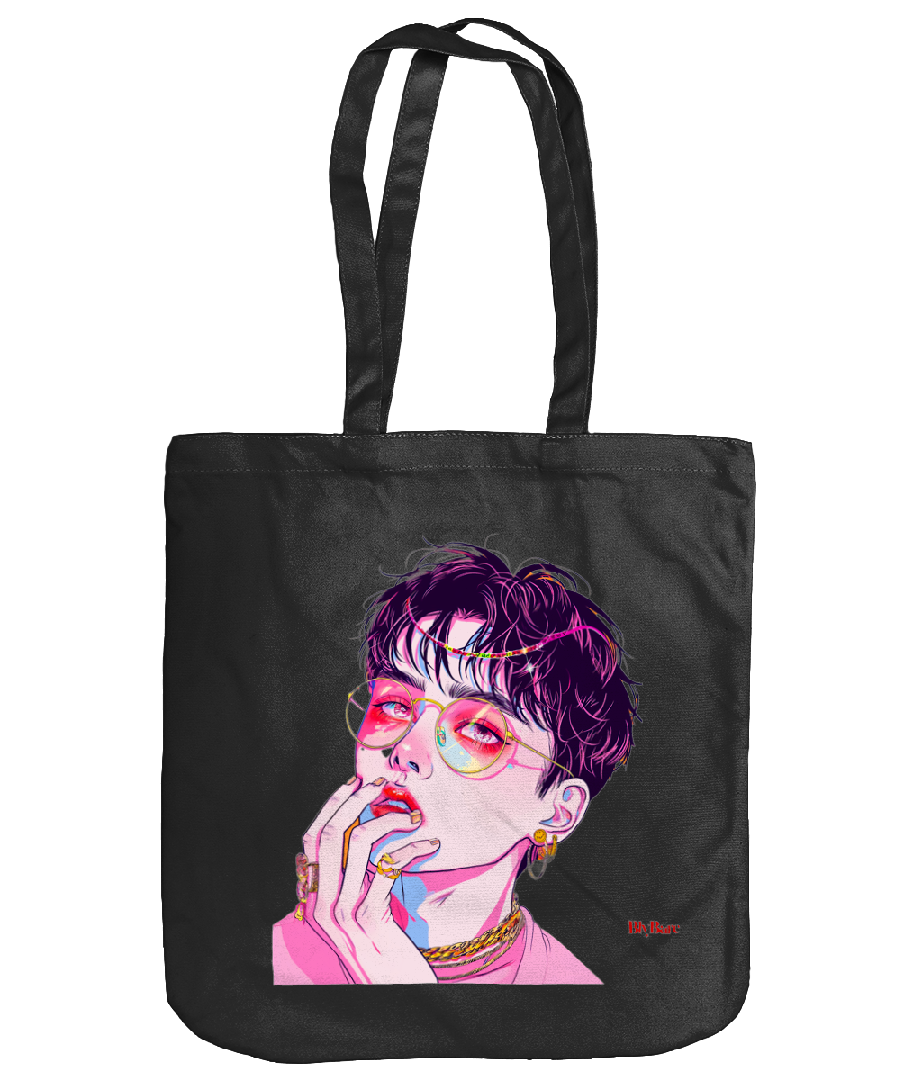 EarthAware Organic Spring Tote Neon Gaze copy Colorful Minimalist Logo