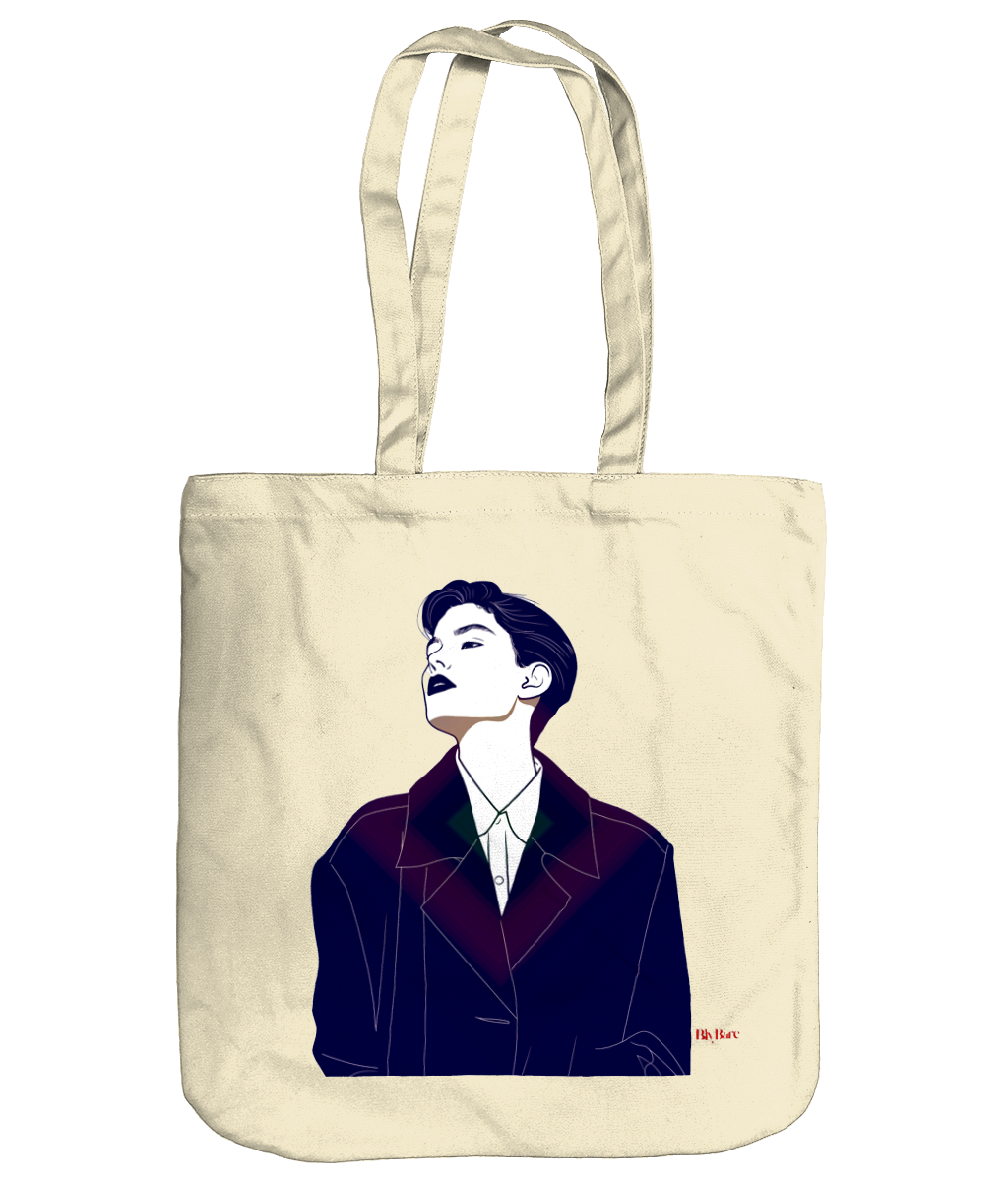 EarthAware Organic Spring Tote Stylized Portrait Illustration copy Colorful Minimalist Logo