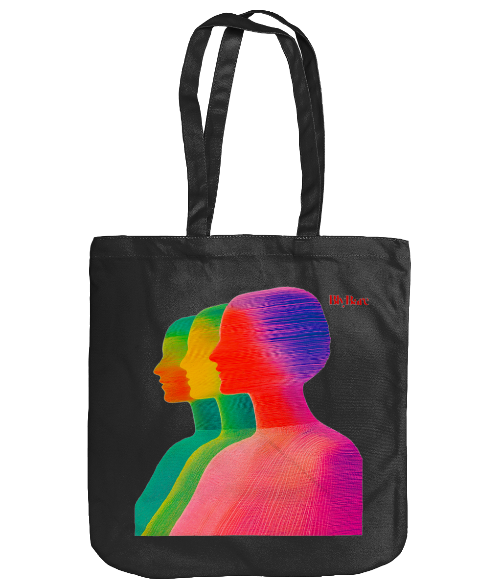 EarthAware Organic Spring Tote Overlapping Colored Human Profiles copy Colorful Minimalist Logo