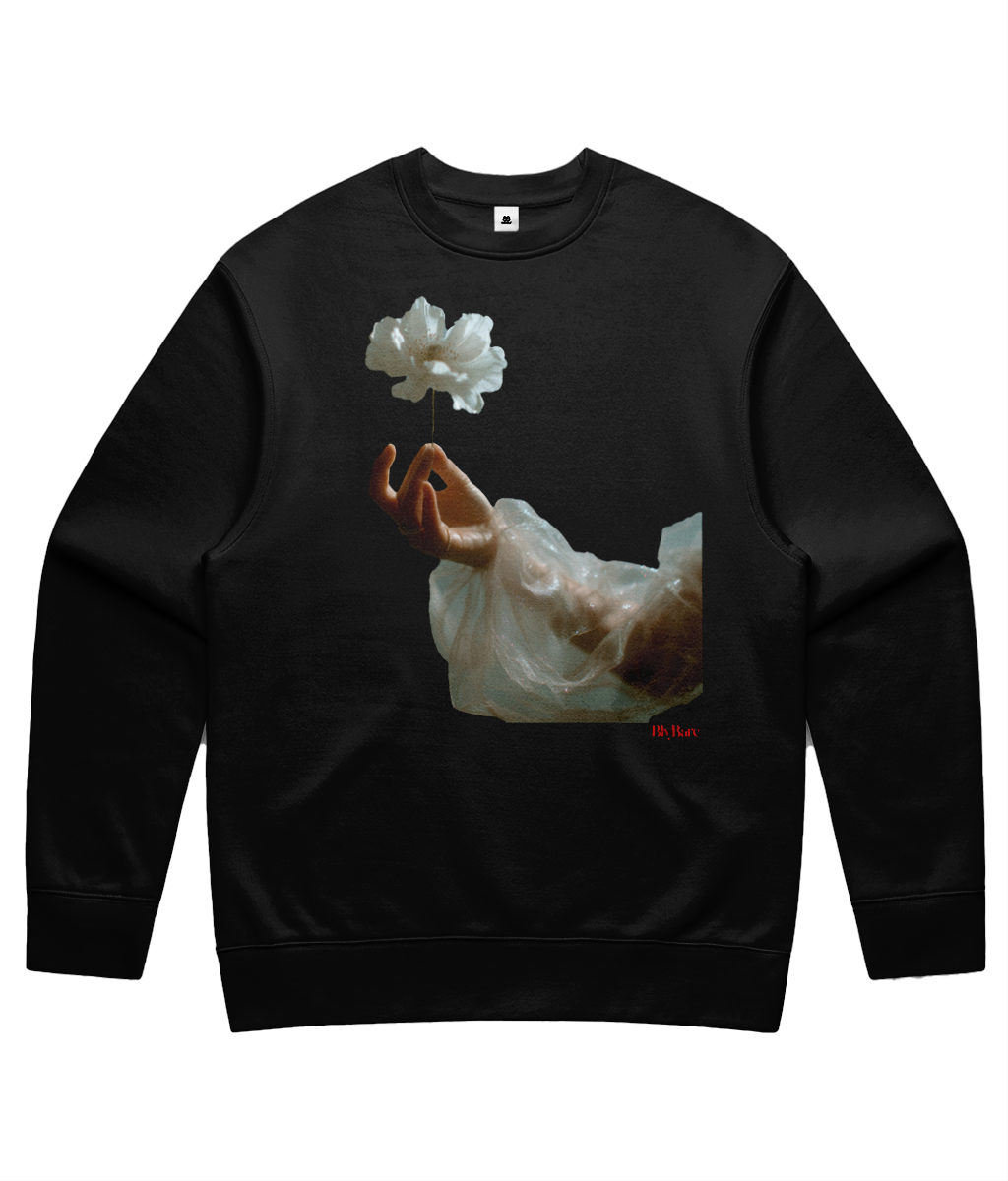 AS Colour Relax Crew 5160 karankaboom Hand holding a white flower floating in the air w b9f46830-a084-40de-9223-aff32e1ba99a 2 copy Colorful Minimalist Logo